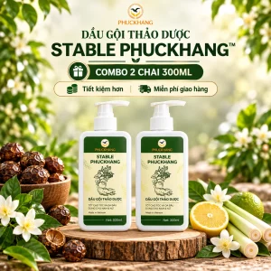 Combo 2 chai dầu gội dược liệu Stable Phuckhang 300ml tiết kiệm freeship